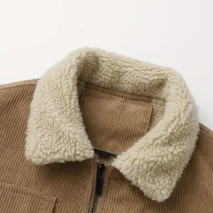 Mitsubishi Fuso Corduroy Jacket For Men, Gift For Mitsubishi Fuso Lovers CAR149022225910 - Khaki