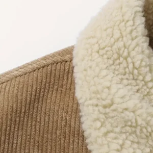 Mitsubishi Fuso Corduroy Jacket For Men, Gift For Mitsubishi Fuso Lovers CAR149022225910 - Khaki