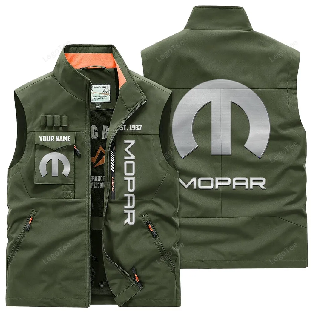 Mopar Outdoor Sleeveless Vest, Gift For Mopar Lovers, Gift For Him, Husband, Boyfriend - Army Green CAR132021325910-1