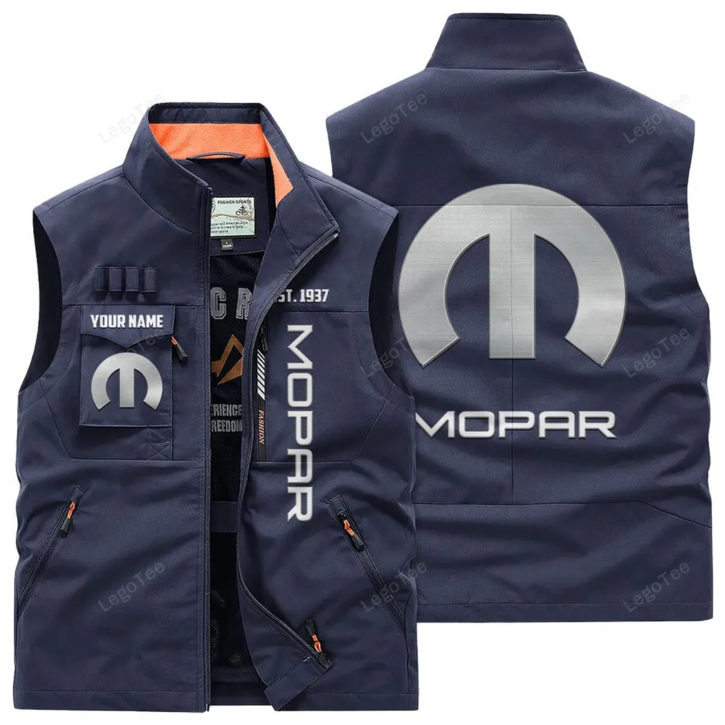 Mopar Outdoor Sleeveless Vest, Gift For Mopar Lovers, Gift For Him, Husband, Boyfriend - Navy CAR132021325910-5