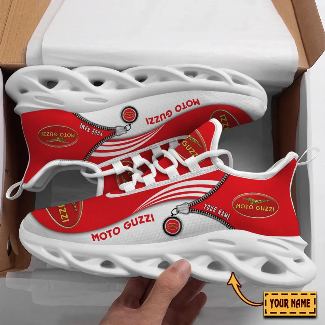 Moto Guzzi Running Shoes, Gift For Moto Guzzi Lovers, Gift For Him Husband, Boyfriend CAR8502242555 - White