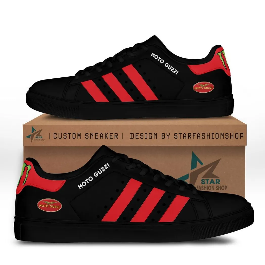 Moto Guzzi Skate Shoes, Gift For Moto Guzzi Lovers, Gift For Him, Husband, BoyfriendCAR58021925090 - Black