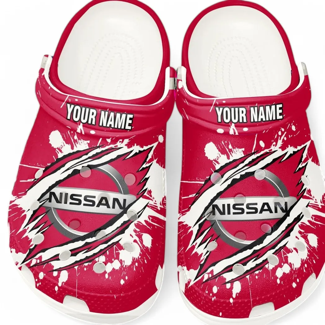 Nissan Crocs, Gift For Nissan Lovers, Gift For Him, Husband, Boyfriend CAR5602192561 - White