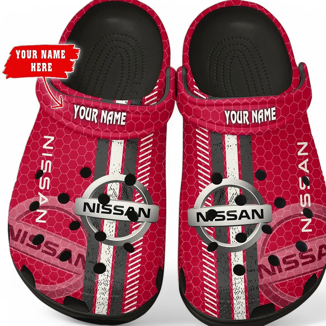 Nissan Crocs Shoes Gift For Nissan Lovers, Birthday Gift For Husband, Boyfriend CAR82022025637 - Black