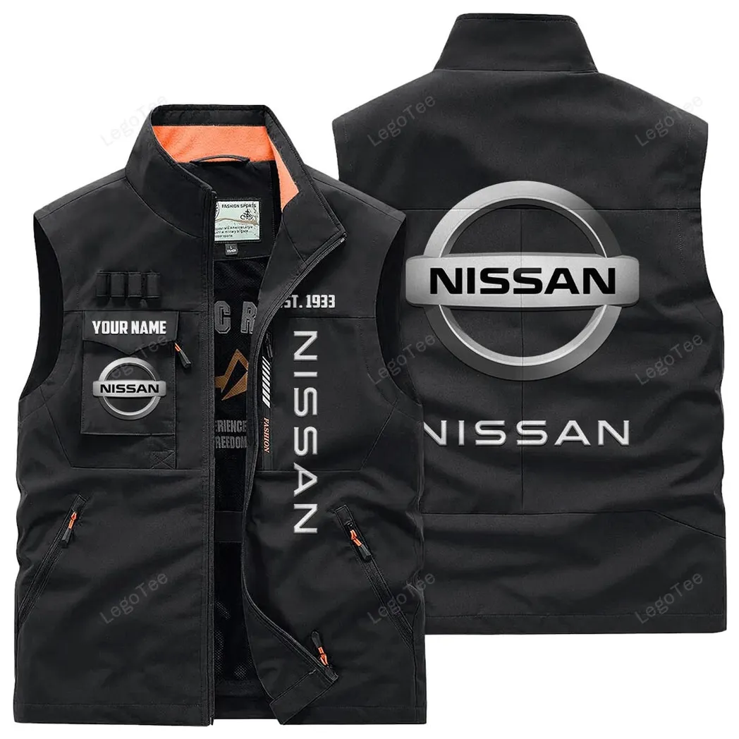 Nissan Outdoor Sleeveless Vest, Gift For Nissan Lovers, Gift For Him, Husband, Boyfriend - Black CAR132021325916-3