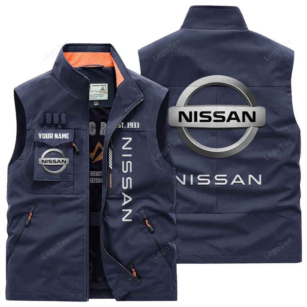 Nissan Outdoor Sleeveless Vest, Gift For Nissan Lovers, Gift For Him, Husband, Boyfriend - Navy CAR132021325916-5