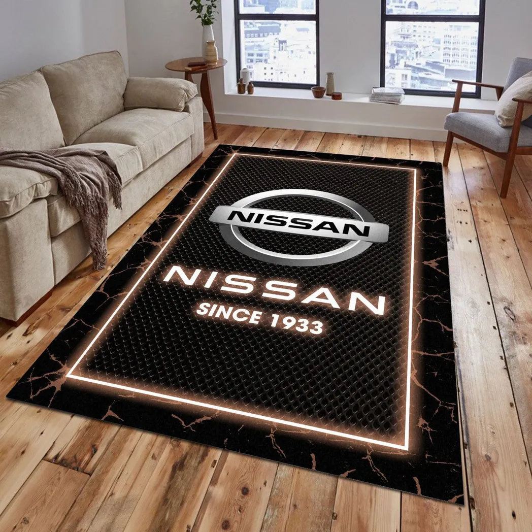 Nissan Rug, Gift For Nissan Lovers, Gift For Him, Husband, Boyfriend CAR5202192560 - Brown