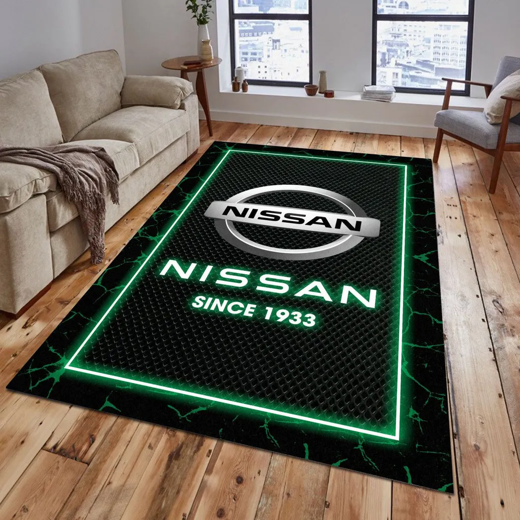 Nissan Rug, Gift For Nissan Lovers, Gift For Him, Husband, Boyfriend CAR5202192560 - Green