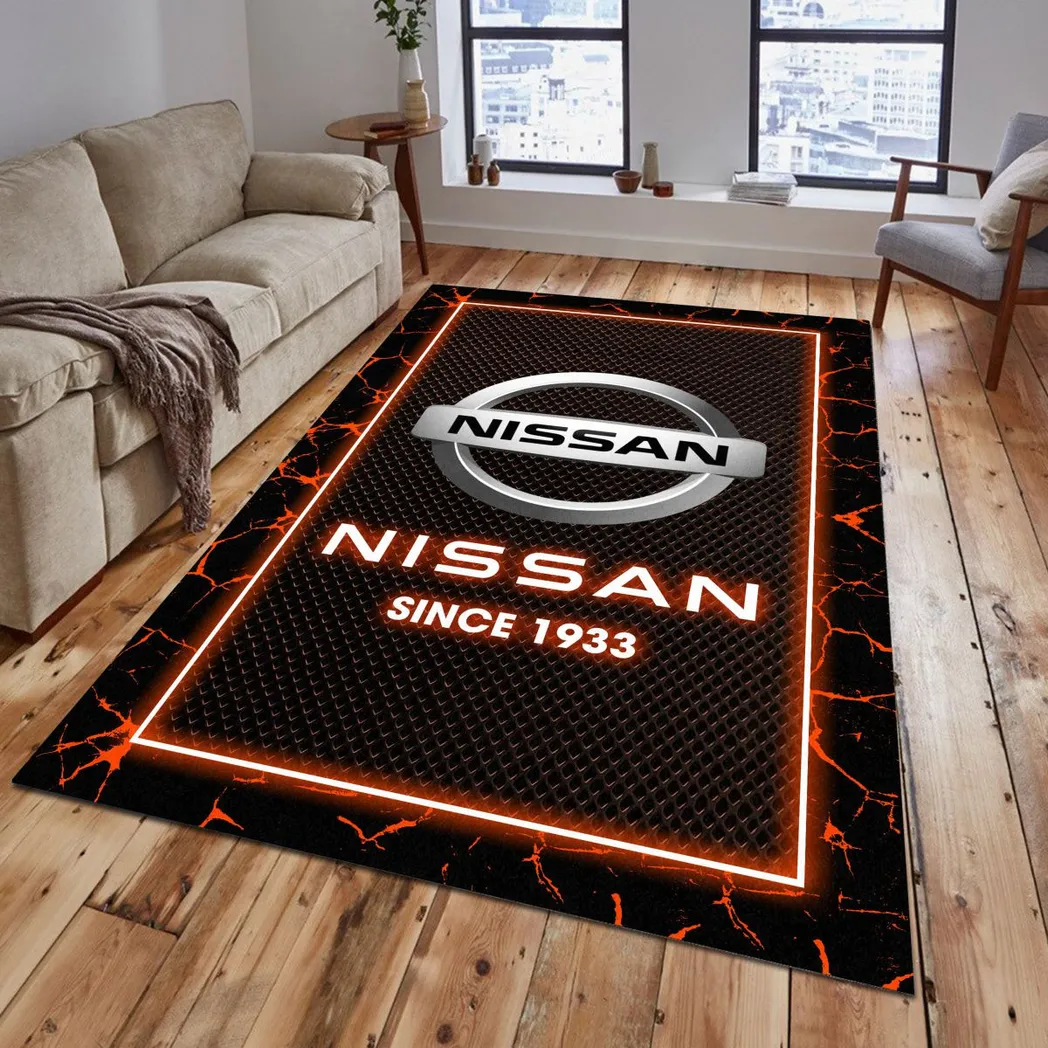 Nissan Rug, Gift For Nissan Lovers, Gift For Him, Husband, Boyfriend CAR5202192560 - Orange