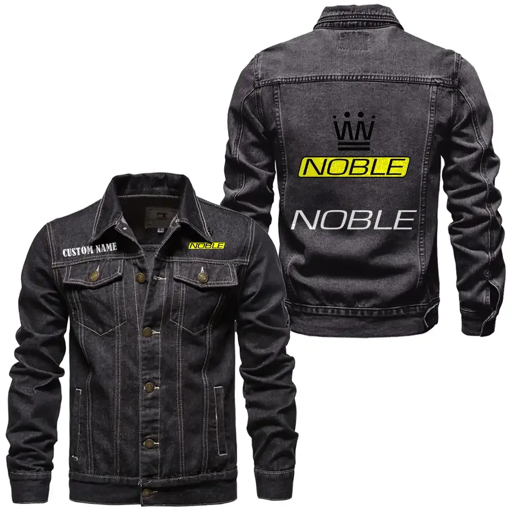 Noble Denim jacket CAR1901132226, CAR  All Over Print Denim jacket - Black