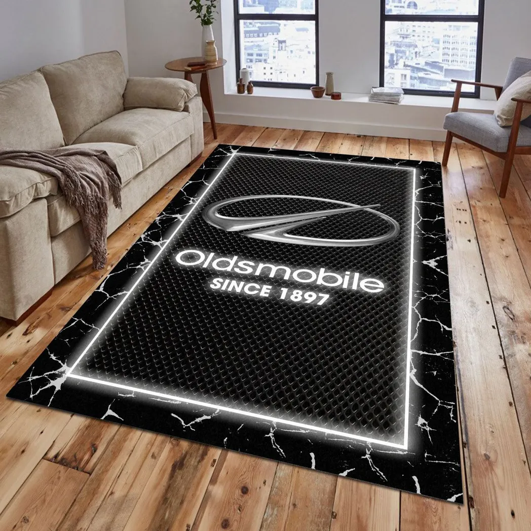 Oldsmobile Rug, Gift For Oldsmobile Lovers, Gift For Him, Husband, Boyfriend CAR5202192561 - Grey