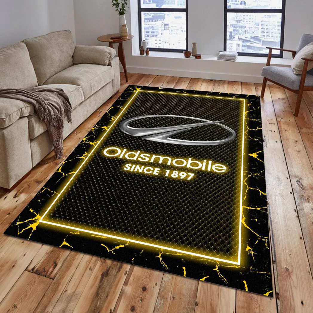 Oldsmobile Rug, Gift For Oldsmobile Lovers, Gift For Him, Husband, Boyfriend CAR5202192561 - Yellow