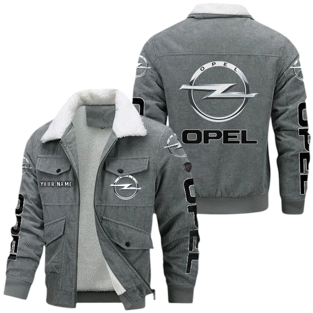 Opel Corduroy Jacket For Men, Gift For Opel Lovers CAR149022225897 - Gray