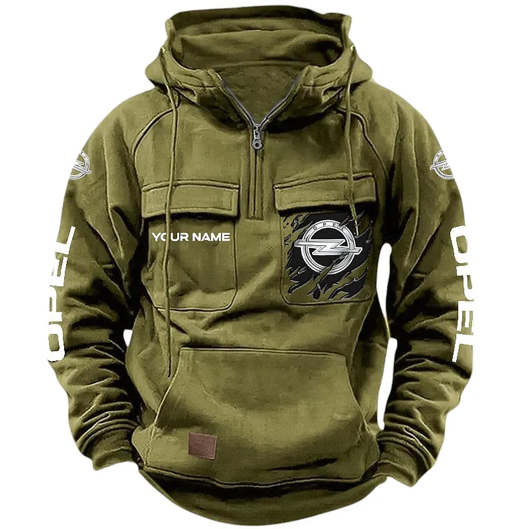 Opel Hoodie Tactical Quarter Zip, Gift For Opel Lovers CAR164022425177 - Army Green