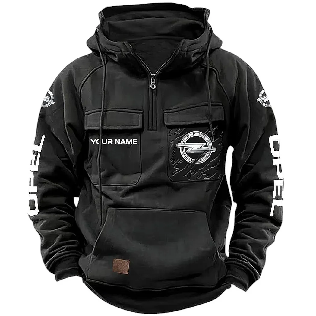 Opel Hoodie Tactical Quarter Zip, Gift For Opel Lovers CAR164022425177 - Black
