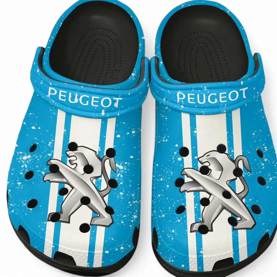 Peugeot Crocs, Gift For Peugeot Lovers, Gift For Him, Husband, Boyfriend CAR62022025081 - Black