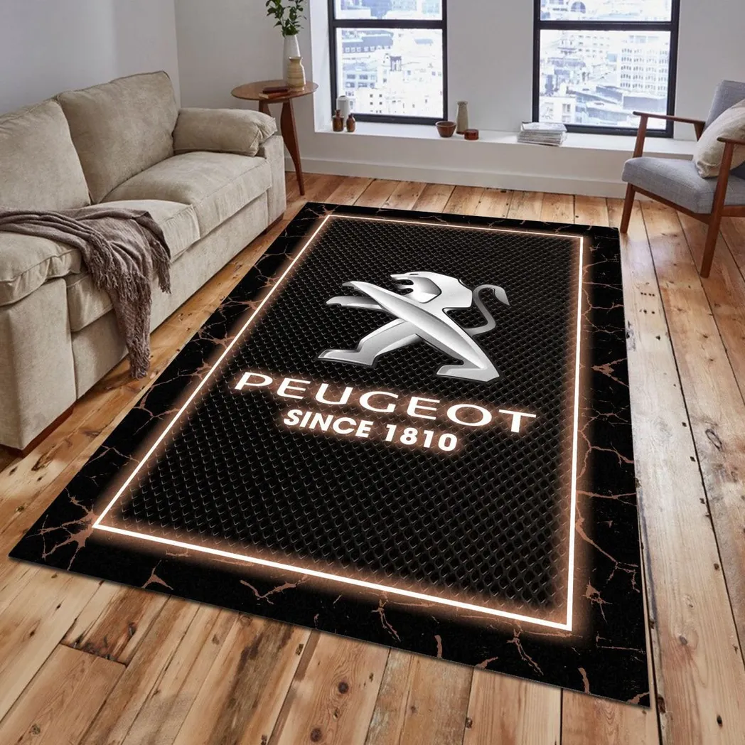 Peugeot Rug, Gift For Peugeot Lovers, Gift For Him, Husband, Boyfriend CAR5202192564 - Brown