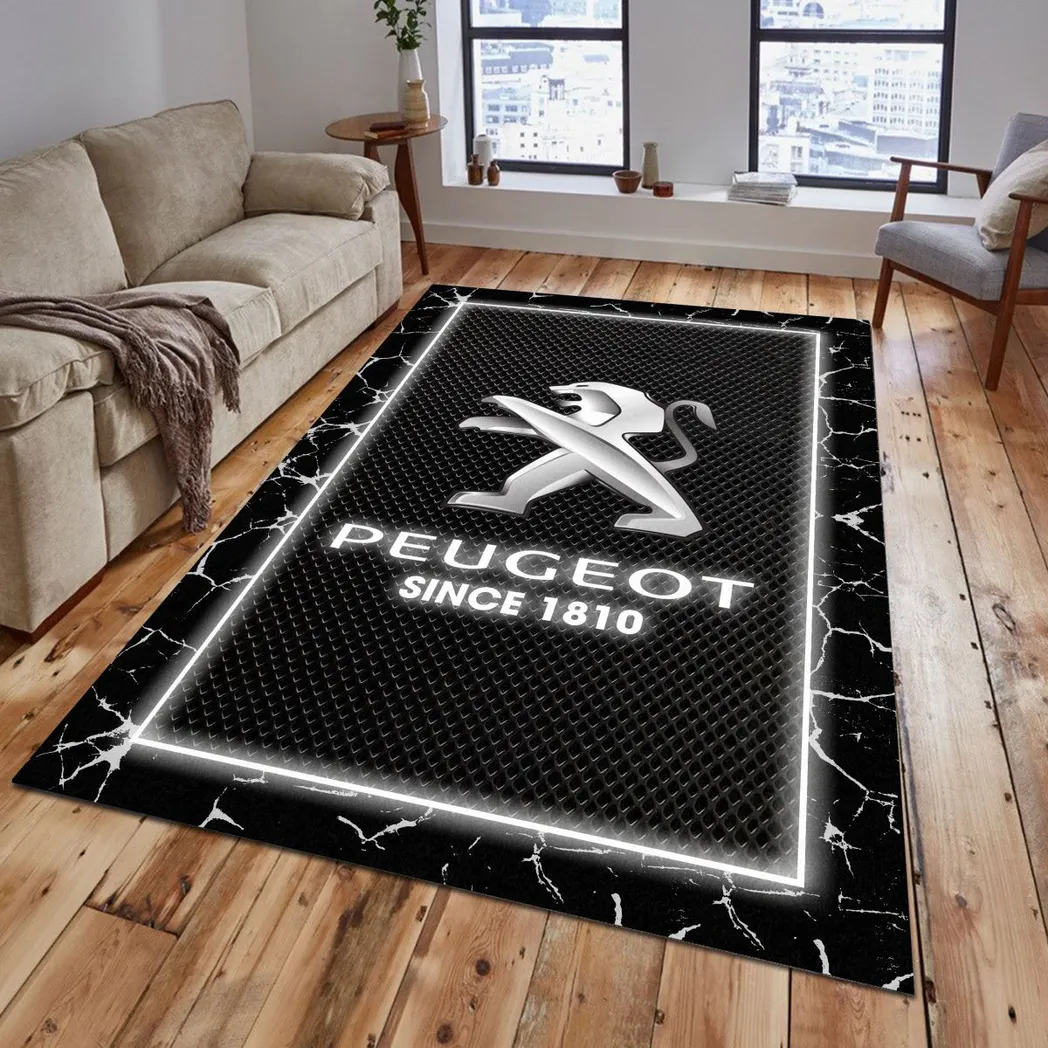 Peugeot Rug, Gift For Peugeot Lovers, Gift For Him, Husband, Boyfriend CAR5202192564 - Grey
