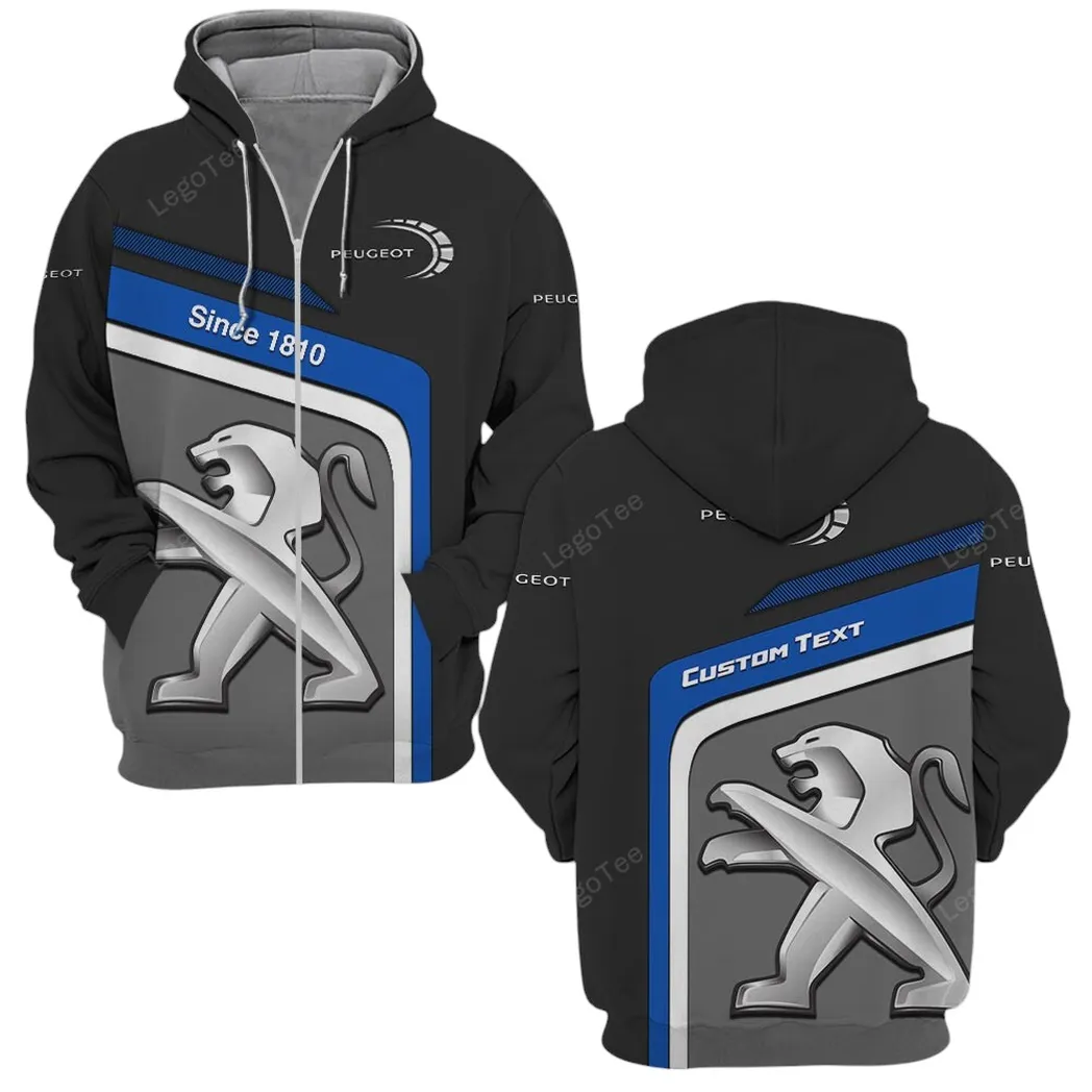 Peugeot Zipper Hoodie, Gift For Peugeot Lovers, Gift For Him, Husband, Boyfriend CAR11103032558