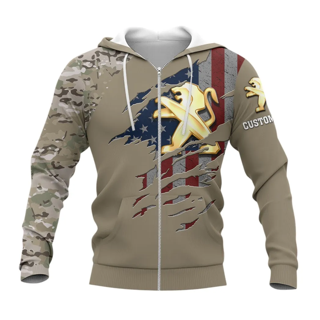 Peugeot Zipper Hoodie, Gift For Peugeot Lovers, Gift For Him, Husband, Boyfriend CAR46021725081-3