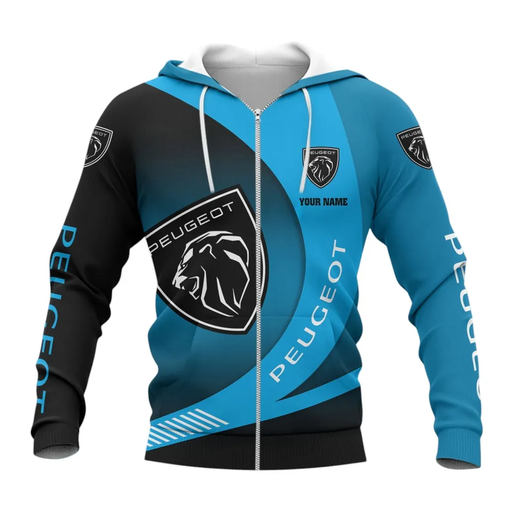 Peugeot Zipper Hoodie, Gift For Peugeot Lovers, Gift For Him, Husband, Boyfriend CAR7402222554