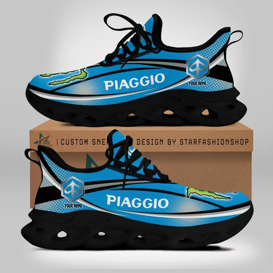 Piaggio Running Shoes, Gift For Piaggio Lovers, Gift For Him, Husband, Boyfriend CAR79022425107 - Black