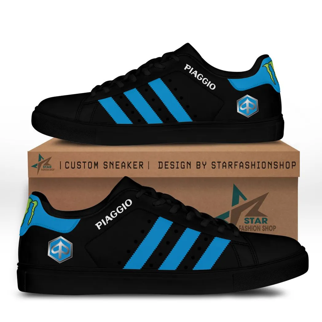 Piaggio Skate Shoes, Gift For Piaggio Lovers, Gift For Him, Husband, BoyfriendCAR58021925097 - Black