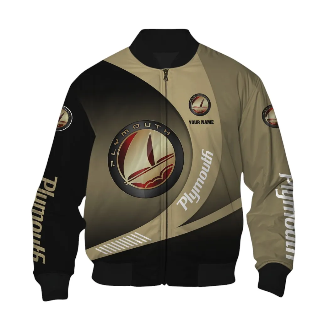 Plymouth Bomber Jacket, Gift For Plymouth Lovers, Gift For Him, Husband, Boyfriend CAR7402222555