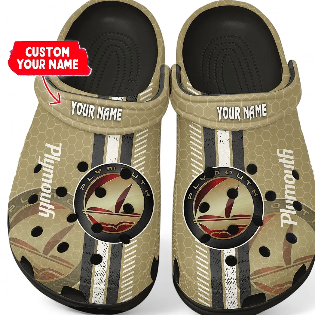 Plymouth Crocs Shoes Gift For Plymouth Lovers, Birthday Gift For Husband, Boyfriend CAR82022025642 - Black