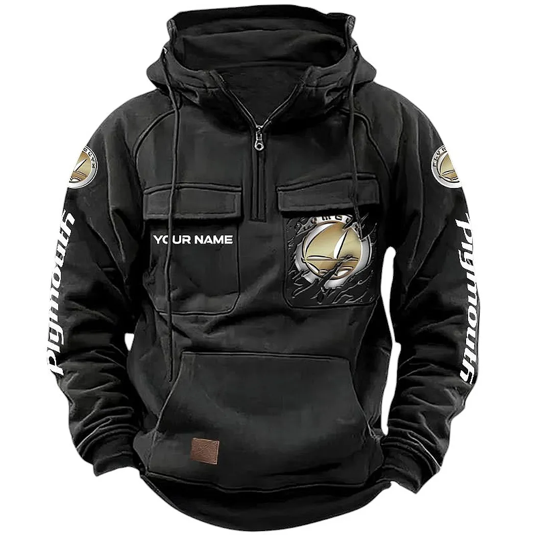 Plymouth Hoodie Tactical Quarter Zip, Gift For Plymouth Lovers CAR164022425181 - Black