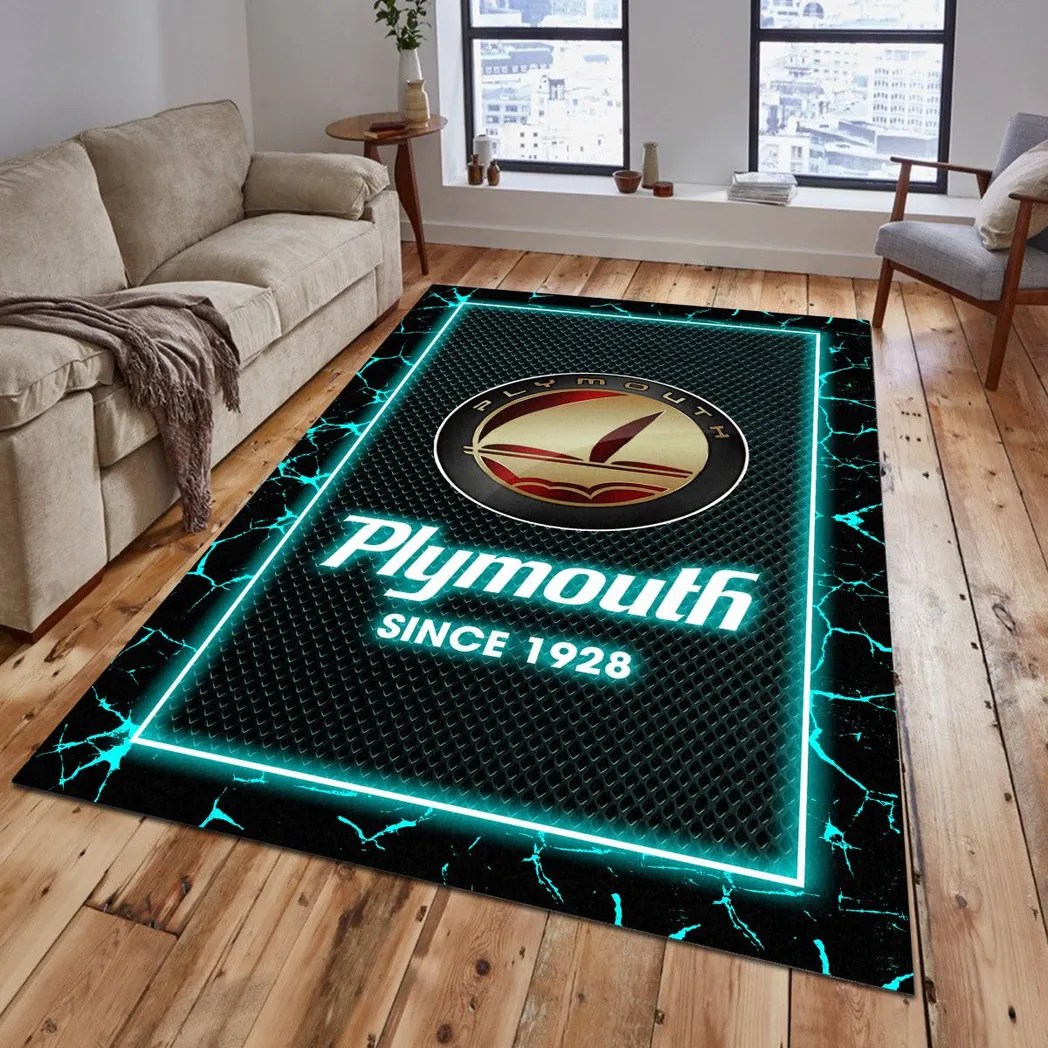 Plymouth Rug, Gift For Plymouth Lovers, Gift For Him, Husband, Boyfriend CAR5202192565 - Cyan