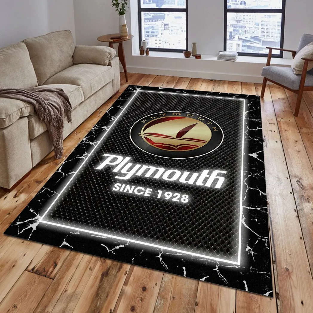 Plymouth Rug, Gift For Plymouth Lovers, Gift For Him, Husband, Boyfriend CAR5202192565 - Grey