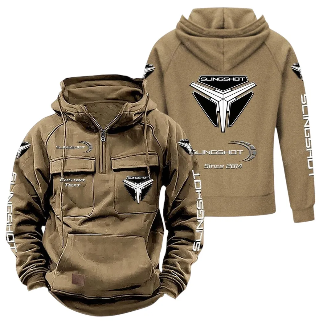 Polaris Slingshot Tactical Quarter Zip Hoodie, Gift For Polaris Slingshot Lovers, Gift For Him, Husband, Boyfriend - Khaki CAR96021425714-4
