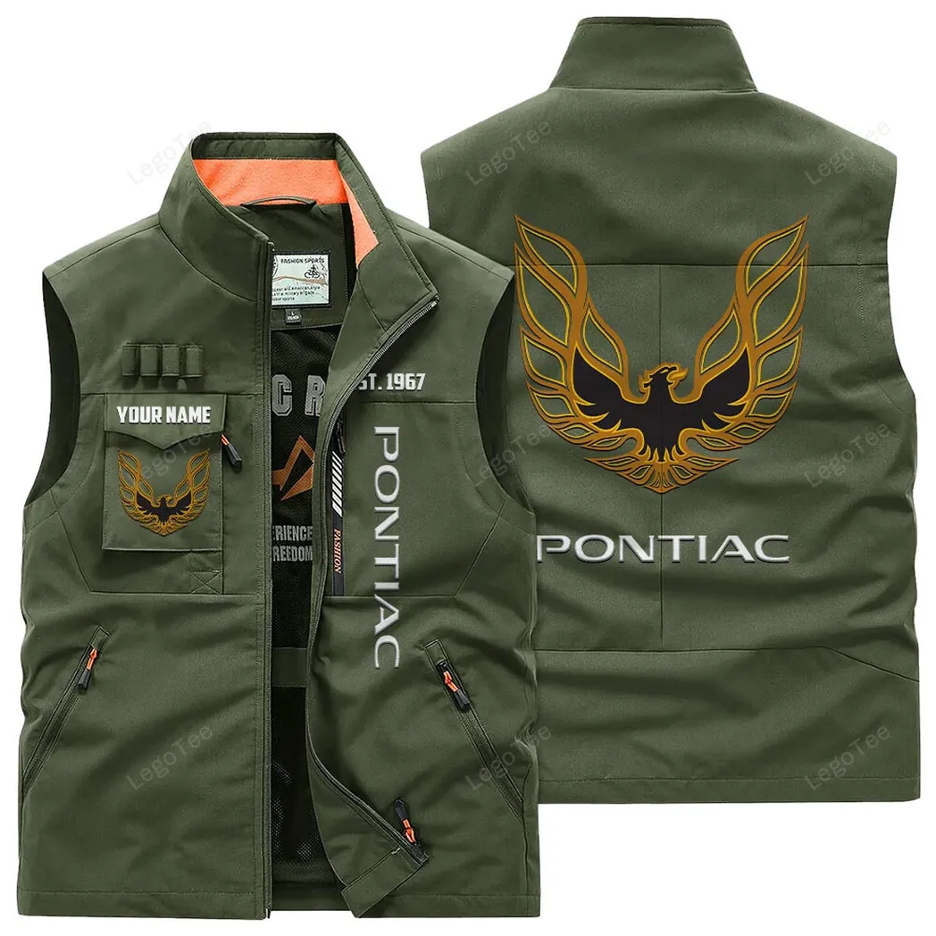 Pontiac Firebird Outdoor Sleeveless Vest, Gift For Pontiac Firebird Lovers, Gift For Him, Husband, Boyfriend - Army Green CAR132021325958-1
