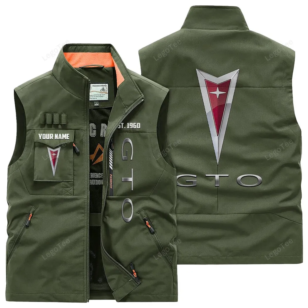 Pontiac GTO Outdoor Sleeveless Vest, Gift For Pontiac GTO Lovers, Gift For Him, Husband, Boyfriend - Army Green CAR132021325962-1