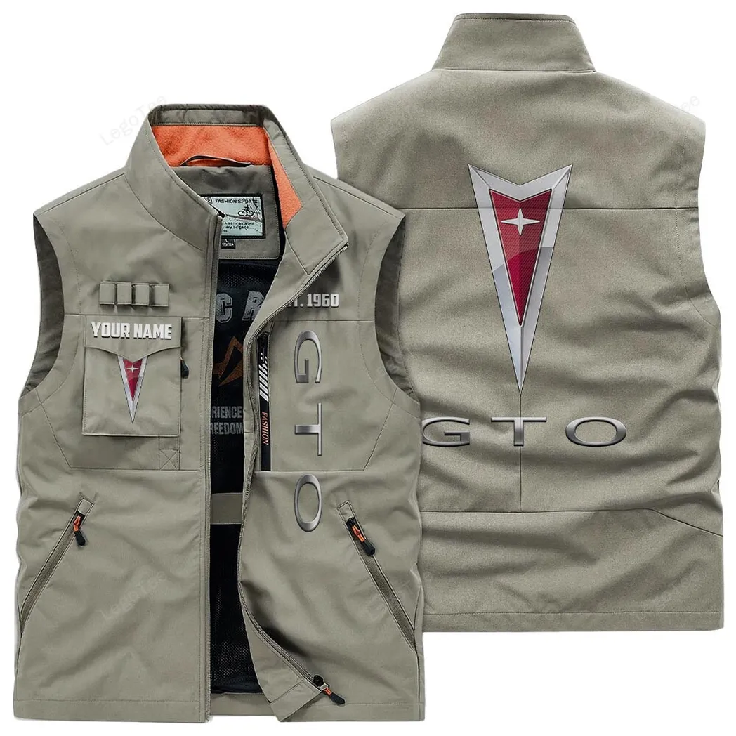 Pontiac GTO Outdoor Sleeveless Vest, Gift For Pontiac GTO Lovers, Gift For Him, Husband, Boyfriend - Khaki CAR132021325962-4
