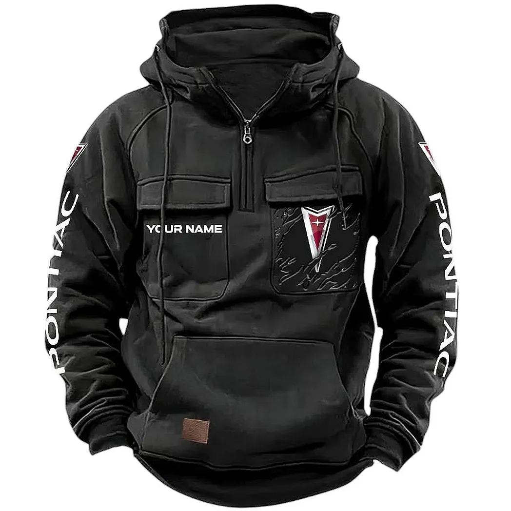 Pontiac Hoodie Tactical Quarter Zip, Gift For Pontiac Lovers CAR164022425172 - Black