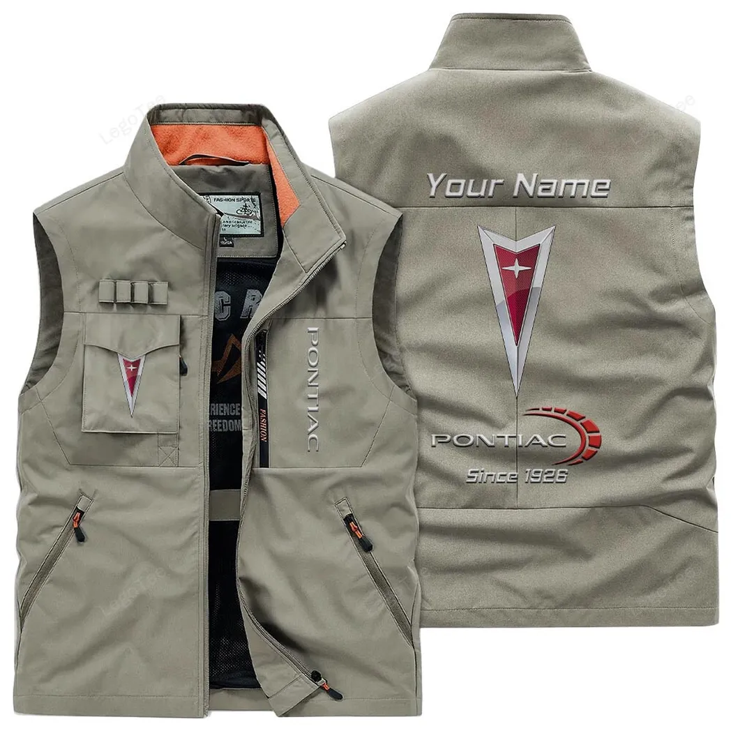 Pontiac Outdoor Sleeveless Vest, Gift For Pontiac Lovers, Gift For Him, Husband, Boyfriend - Khaki CAR131021325737-4