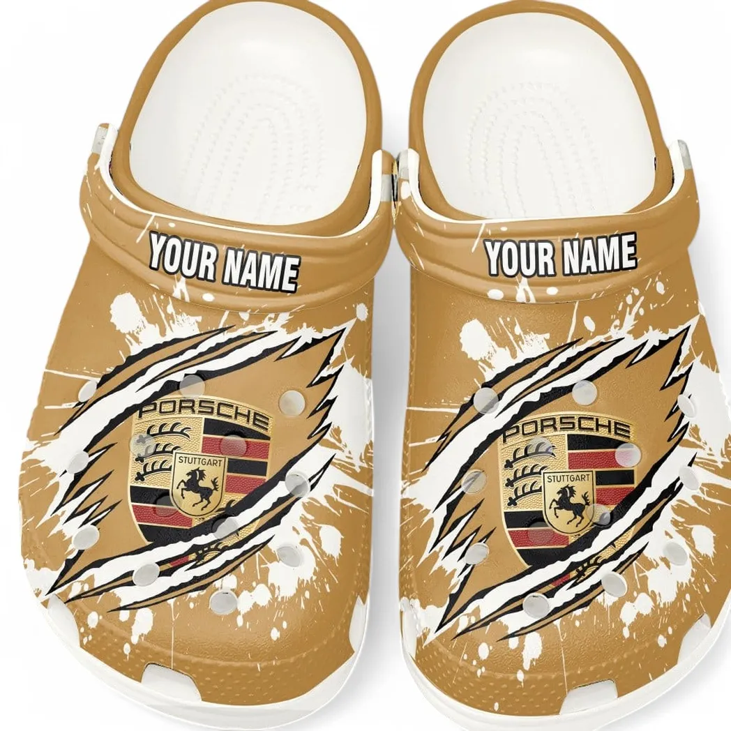 Porsche Crocs, Gift For Porsche Lovers, Gift For Him, Husband, Boyfriend CAR5602192567 - White