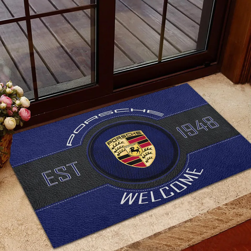 Porsche Doormat, Gift For Porsche Lovers, Gift For Him, Husband, Boyfriend CAR16902262554 - Blue