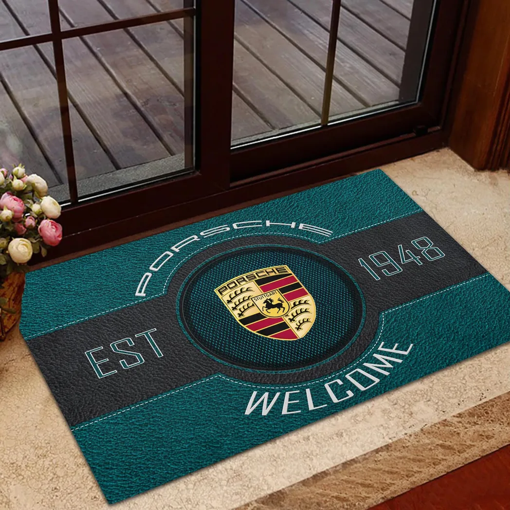 Porsche Doormat, Gift For Porsche Lovers, Gift For Him, Husband, Boyfriend CAR16902262554 - Cyan