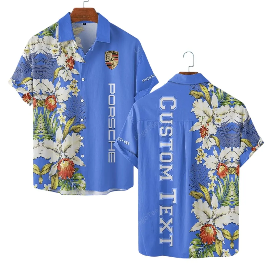 Porsche Hawaiian Shirt For Men, Gift For Porsche Lovers, Gift For Him, Husband, Boyfriend CAR1230304010 - Blue