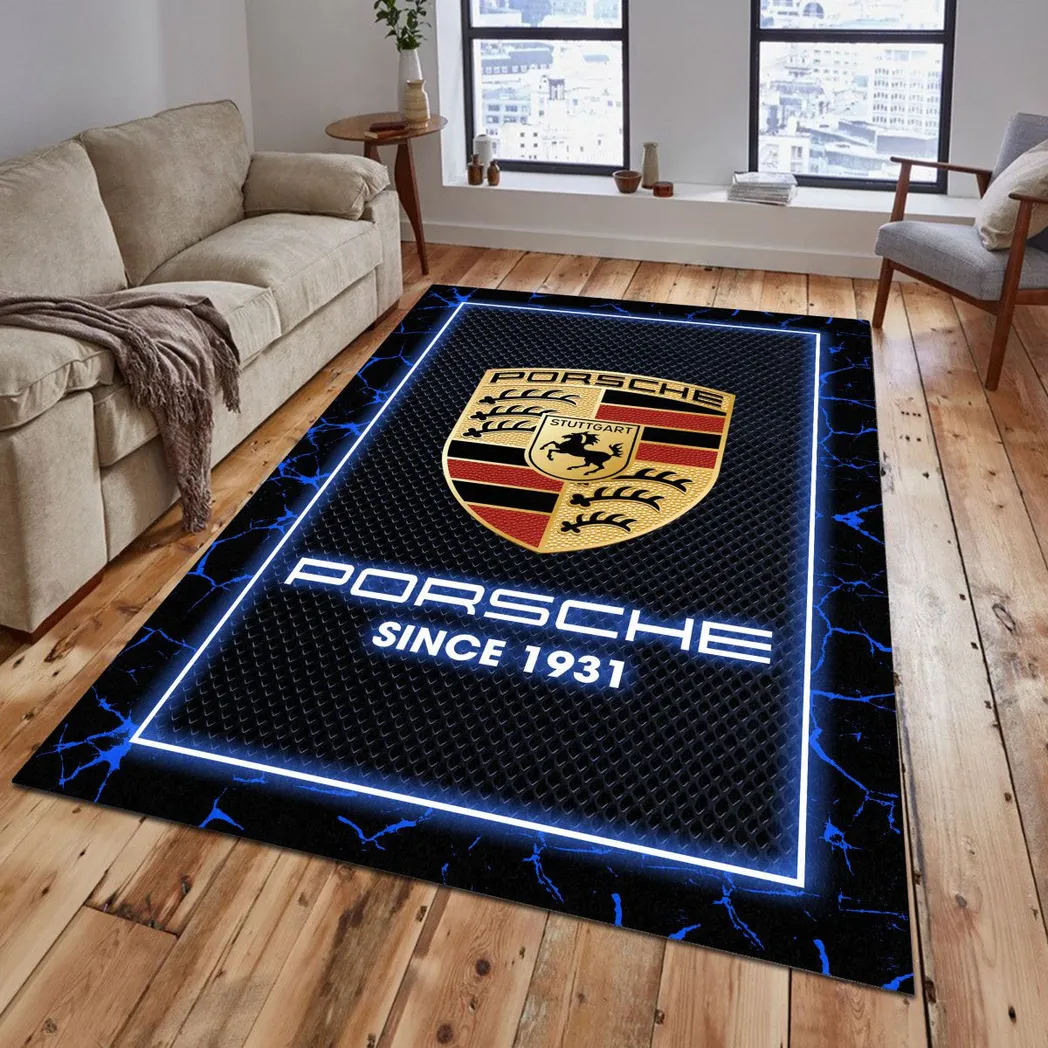 Porsche Rug, Gift For Porsche Lovers, Gift For Him, Husband, Boyfriend CAR5202192568 - Blue