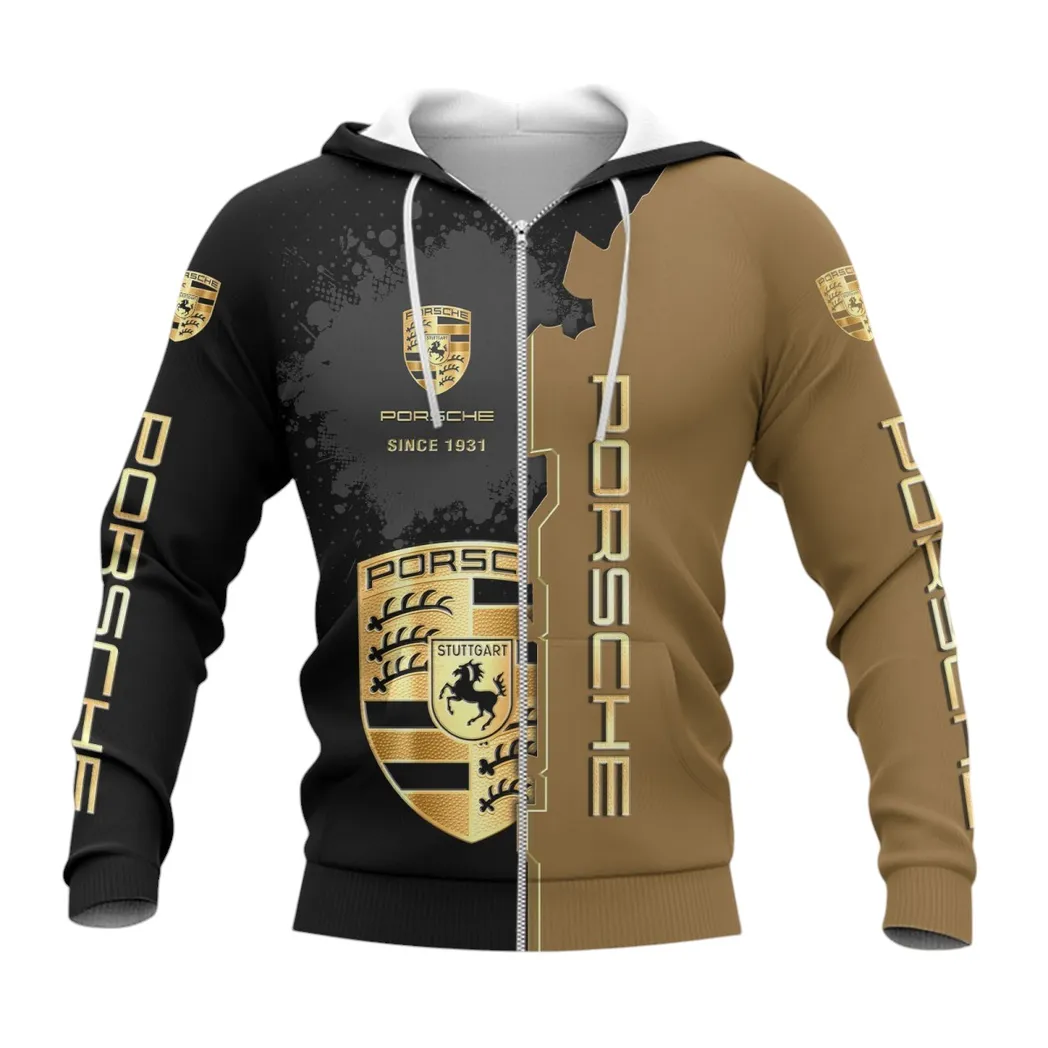 Porsche Zipper Hoodie, Gift For Porsche Lovers, Gift For Him, Husband, Boyfriend CAR44021725076-3