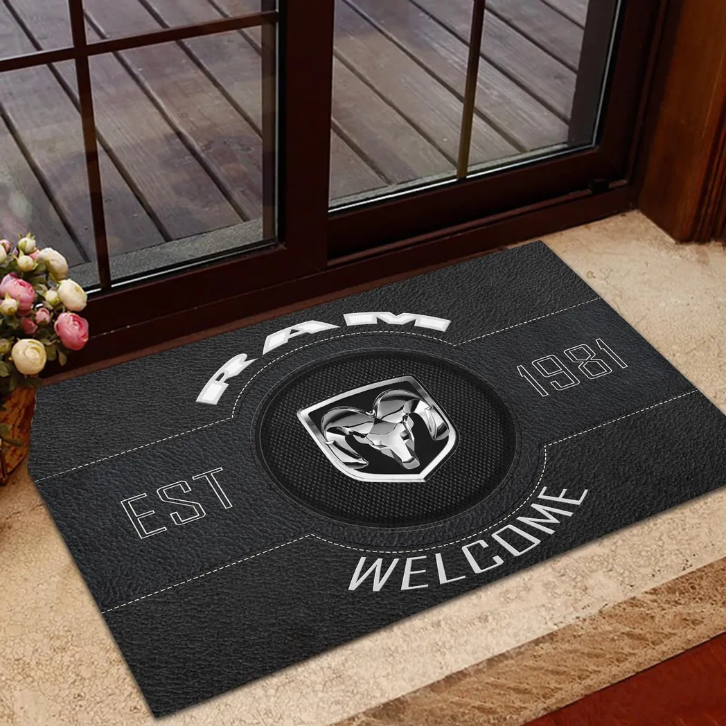 Ram Truck Doormat, Gift For Ram Truck Lovers, Gift For Him, Husband, Boyfriend CAR16902262555 - Black