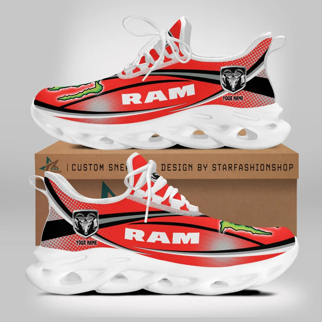 Ram Truck Running Shoes, Gift For Ram Truck Lovers, Gift For Him, Husband, Boyfriend CAR79022425113 - White