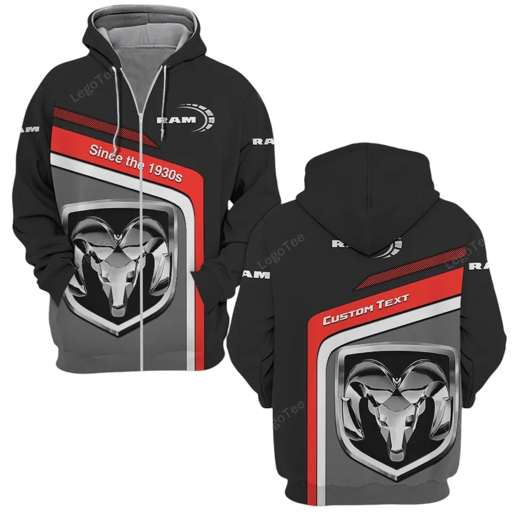 Ram Truck Zipper Hoodie, Gift For Ram Truck Lovers, Gift For Him, Husband, Boyfriend CAR11103032562