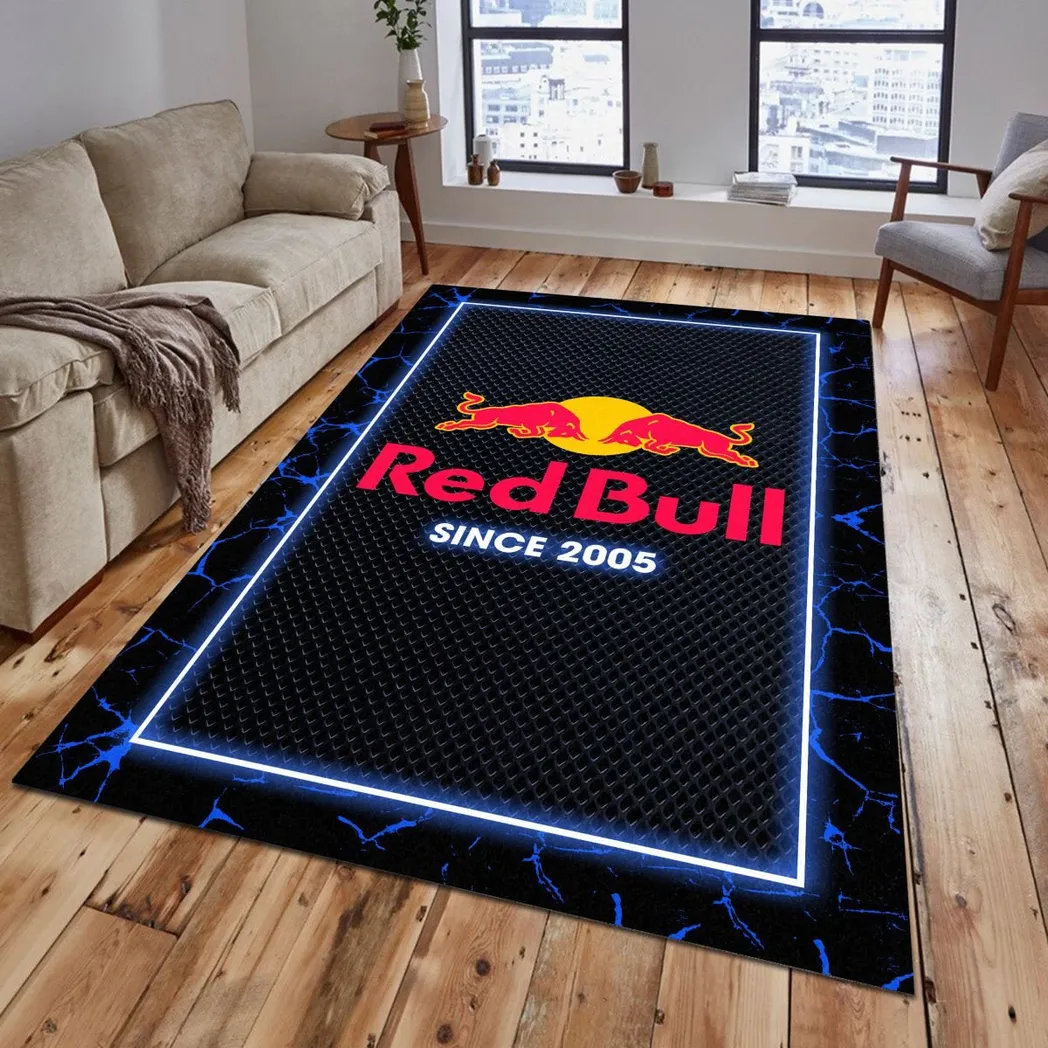 Red Bull Rug, Gift For Red Bull Lovers, Gift For Him, Husband, Boyfriend CAR5202192569 - Blue