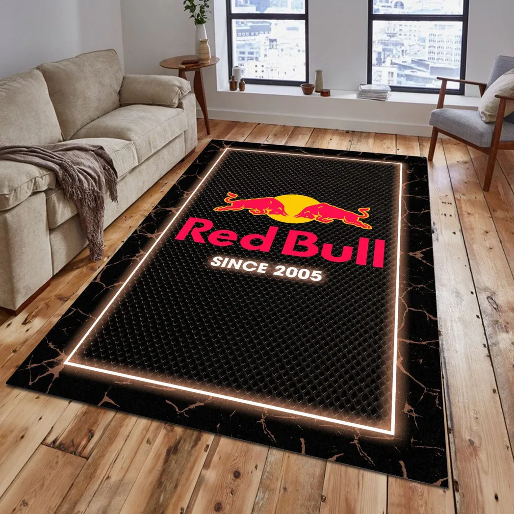 Red Bull Rug, Gift For Red Bull Lovers, Gift For Him, Husband, Boyfriend CAR5202192569 - Brown