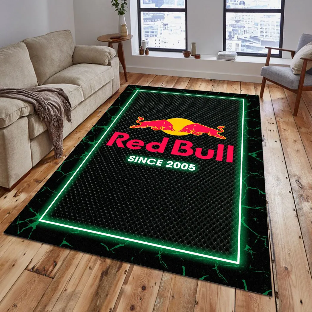 Red Bull Rug, Gift For Red Bull Lovers, Gift For Him, Husband, Boyfriend CAR5202192569 - Green